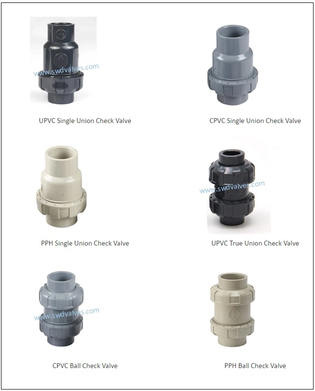 DIN ANSI JIS Standard PVC Wafer Swing Check Valve