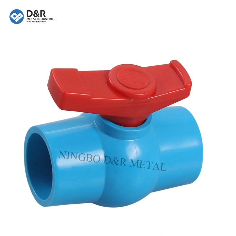 1/2&quot;-4&quot; 110mm Plastic PVC Compact Ball Octagonal Valve with Blue Handle