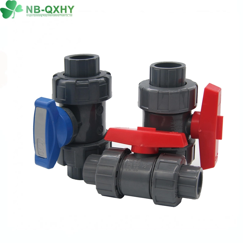 Plastic 2&quot; 1&quot; Inch UPVC True Union Ball Valve PVC Ball Valve Industrial Grade Double Union Ball Valve