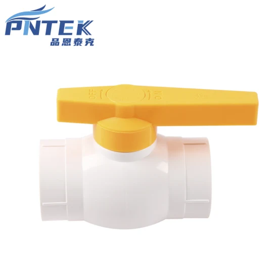 2022 Pntek High Quality 2 Way Straight Through Type Manual PVC Ball Valve UPVC Compact Water Ball Valves Control Valve