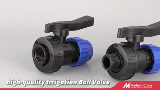 Hot Sale PP Single Male Union Ball Valve for Irrigation and Water Supply