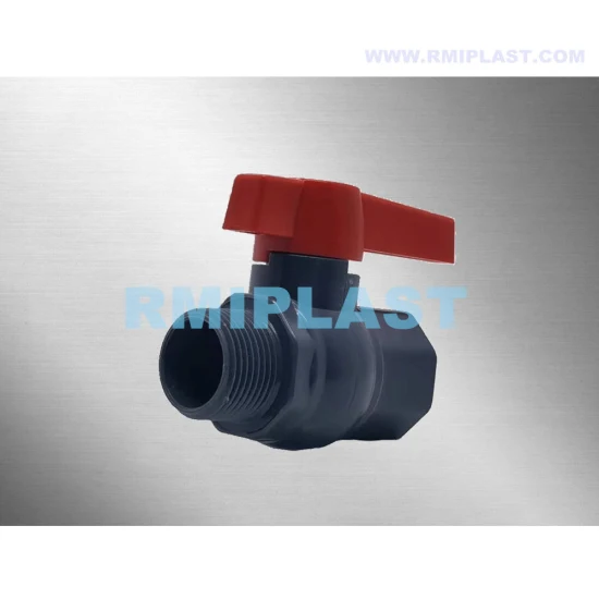 2 Inch PVC Single Union Compact Ball Valve with Female X Male Thread Irrigation Valve UPVC Plastic Socket Valves by JIS DIN ANSI for Water Use