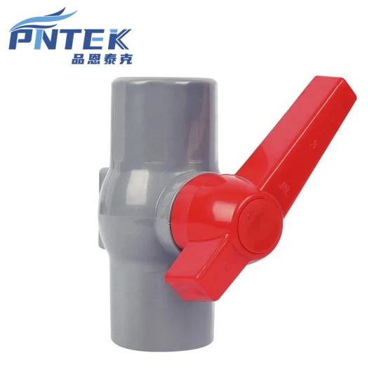 Pntke China Suppliers PVC Octagonal Ball Valve with Orange Butterfly Handle